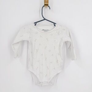 babycottons White Bodysuit Soft Knit Long-Sleeve